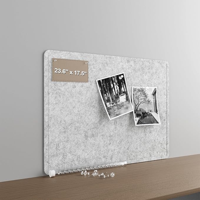 Large Felt Bulletin Board for Wall, Soft Felt Cork Board for Office, Home