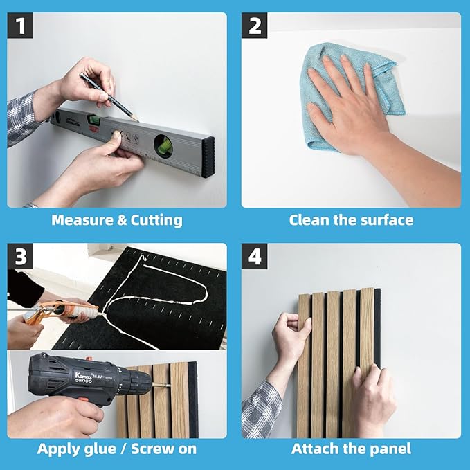Art3d 2-Pack Acoustic Wood Slat Wall Panel
