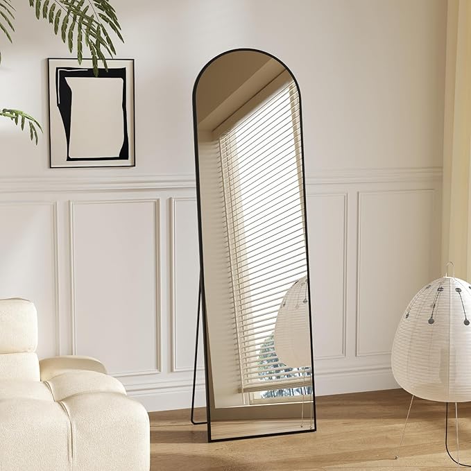 Sweetcrispy 56"x15" Arched Full Length Mirror, Leaning or Standing Full Body