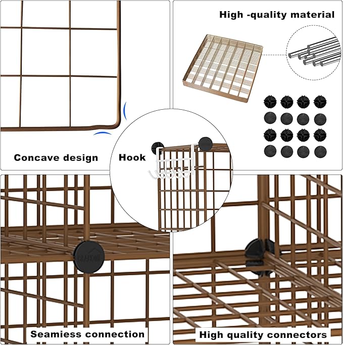 C&AHOME Wire Cube Storage, 9