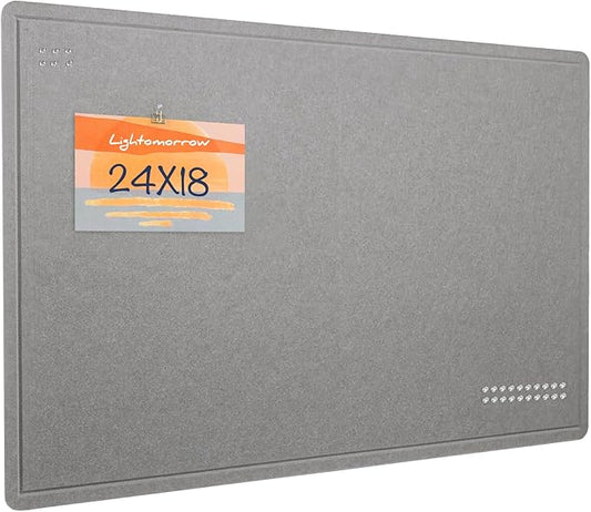 Lightomorrow Bulletin Board, 24 x 18 inches Felt Board Decorative Pin Board
