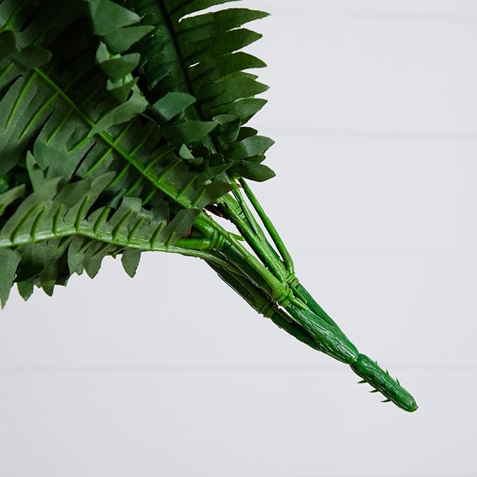 Nearly Natural 40-in Artificial Boston Fern, Large Hanging Fake Plant Wall Decor