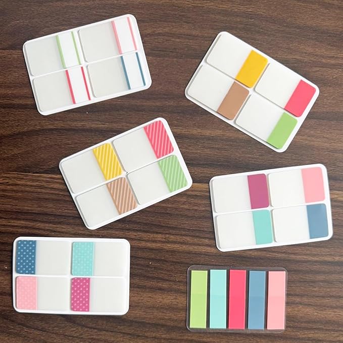 ELII 900 PCS 1 Inch Sticky Index Tabs Book Tabs,Writable and Repositionable File Tabs Flags Colored Page Markers Labels for Reading Notes, 41 Sets