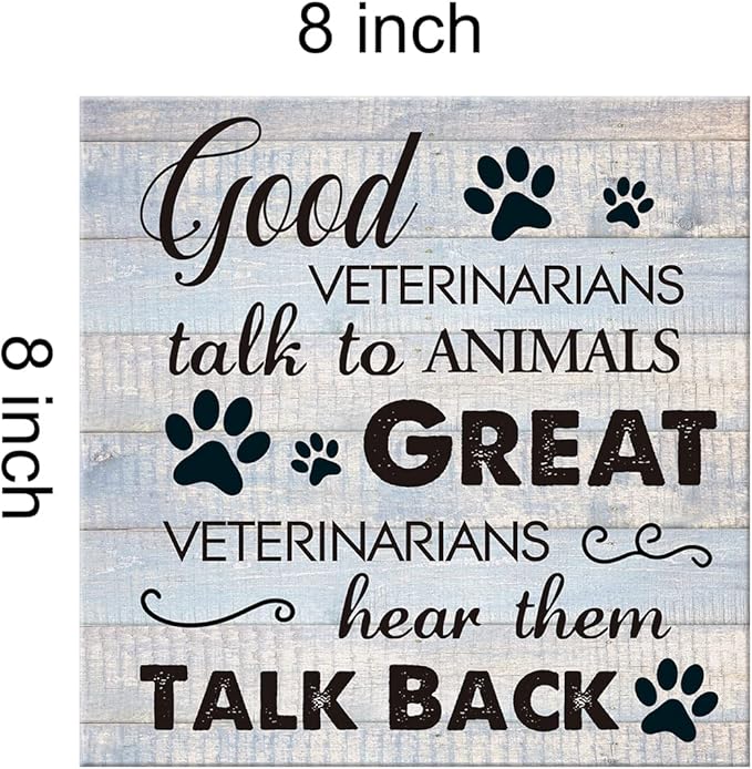 Funny Veterinarian Gifts Farmhouse Dog Canvas Wall Art Decor Veterinary Vet Gift