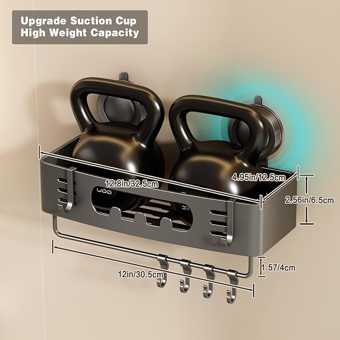 Voldra Shower Caddy Suction Cup, Shower Shelves