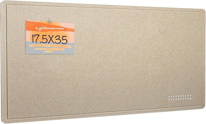 Lightomorrow Bulletin Board, 35 x 17 1/2 inches Felt Board