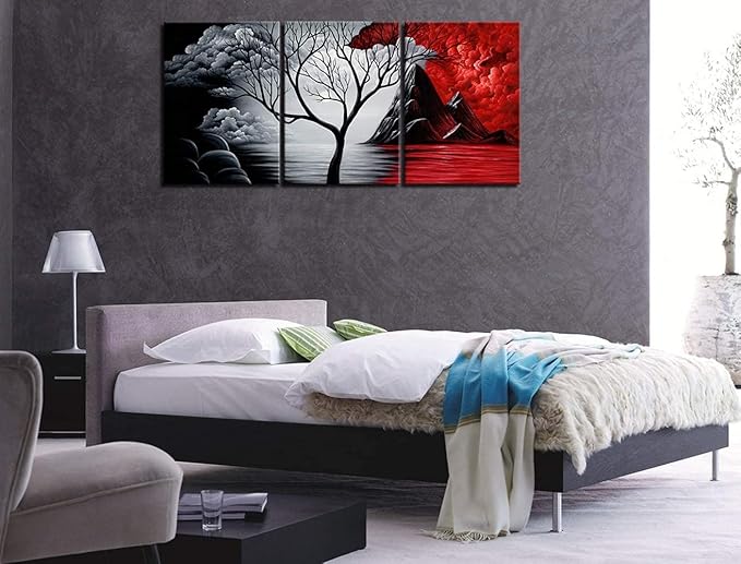 Wieco Art Extra Large The Cloud Tree Modern Gallery Wrapped Giclee Canvas Print