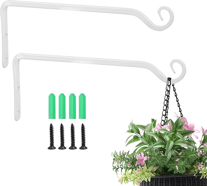 Jardim 2 Pack 10 Inch Premium Decorative Metal Iron Wall Hangers