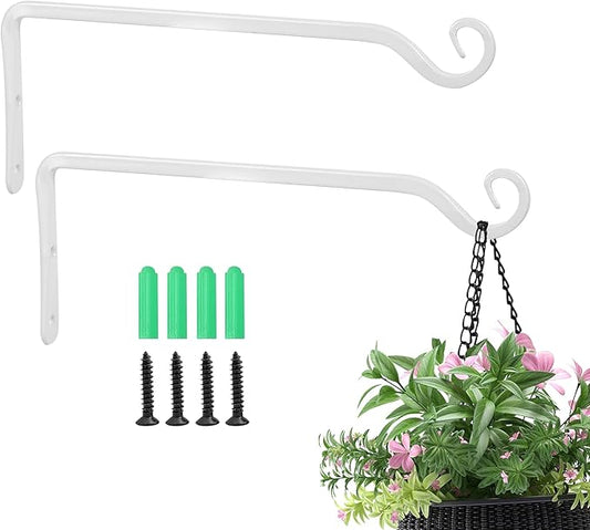Jardim 2 Pack 10 Inch Premium Decorative Metal Iron Wall Hangers