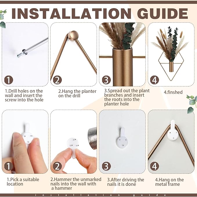 Jexine 4 Pcs Hanging Planters