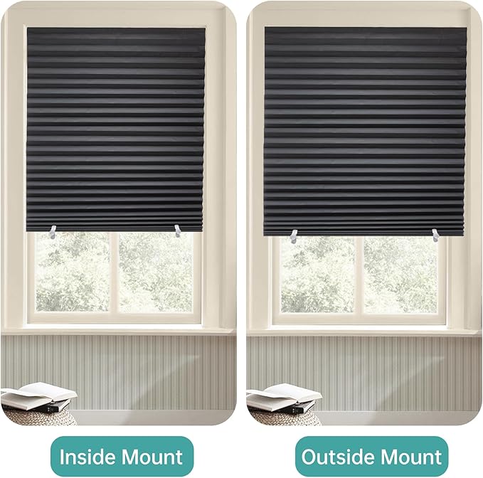 Changshade 6 Pack Temporary Shades, Pleated Paper Blinds