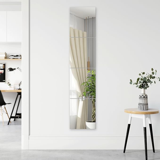 TRAHOME Home Gym Mirror Tiles for Wall, Living Room, Over The Door