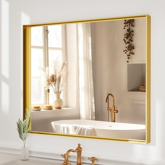 36x30 Inch Gold Bathroom Mirrors