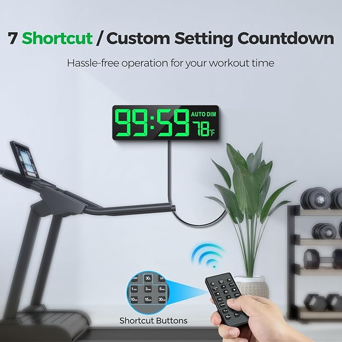 REACHER 16.5" Large Digital Wall Timer Clock