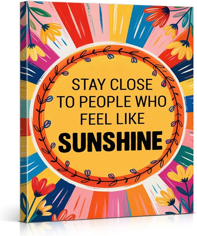 Inspirational Sunshine Wall Art Decor, Motivational Canvas Painting Pictures