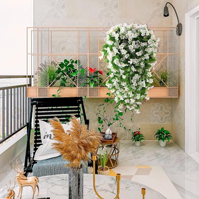 ZFProcess Artificial Fake Hanging Flowers Plants