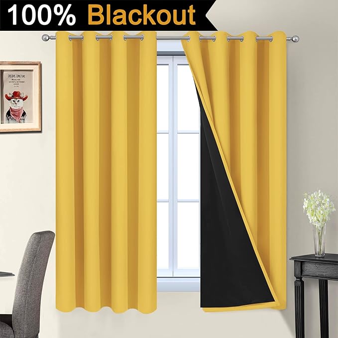 Yakamok Thermal Insulated 100% Blackout Curtains