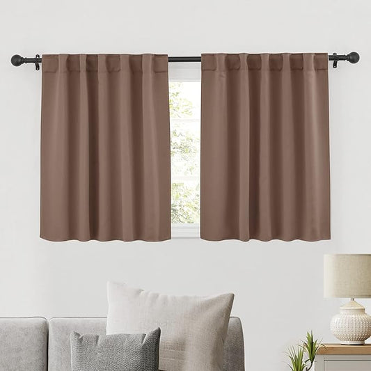 RYB HOME Short Curtains for Kitchen, W42 x L36 inch