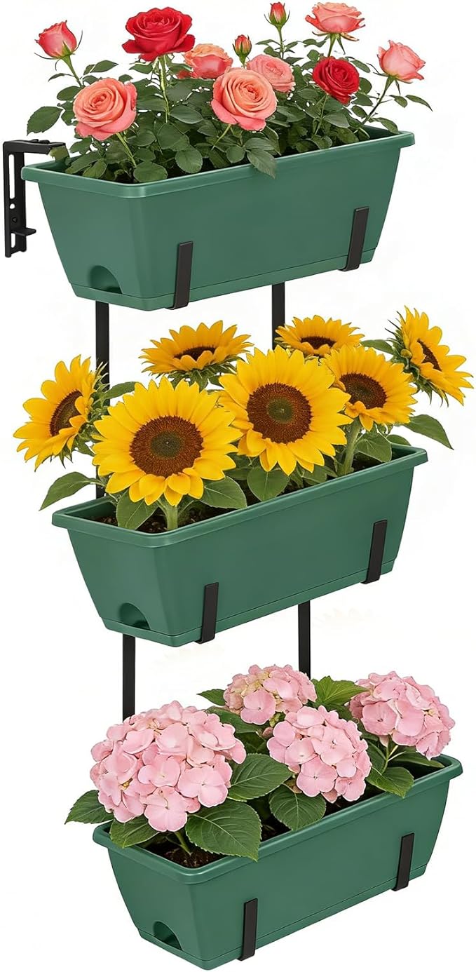 OYEAL Window Boxes Planters Deck Railing Planter Boxes