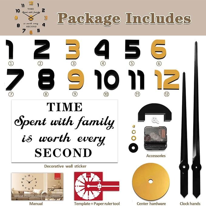VANGOLD Wall Clock Large Wall Clock