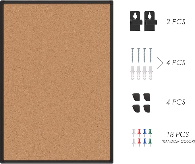 Bulletin Board 48 x 36, Large Wall Mounted Notice Board