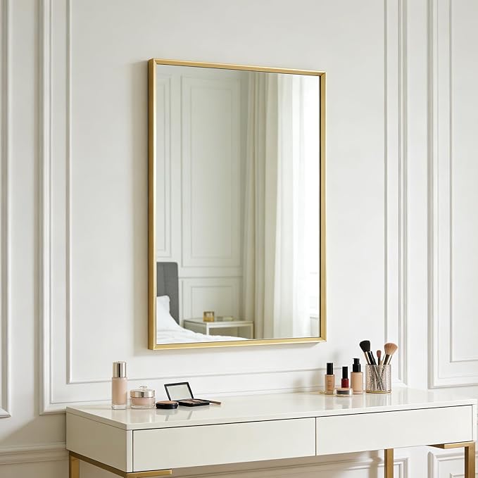BOMINICA Brushed Gold Bathroom Mirror