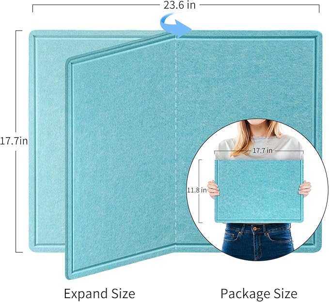 Lightomorrow Bulletin Board, 24 x 18 inches Felt Board Decorative Pin Board