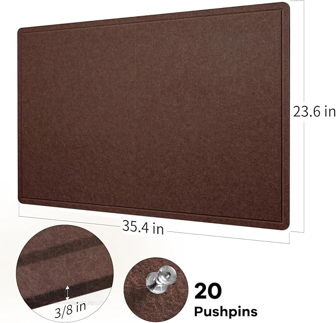 Bulletin Board, 36 x 24 inches Felt Board