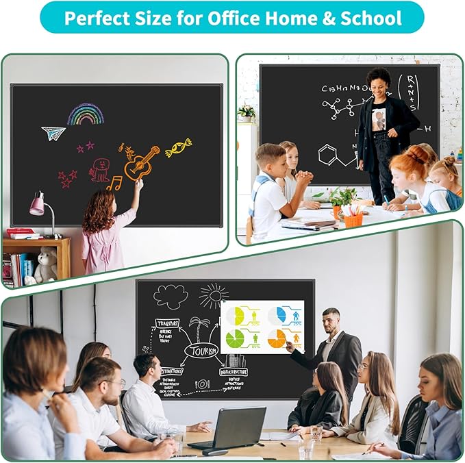 JILoffice Magnetic Chalkboard/Black Board 60 x 40 Inch