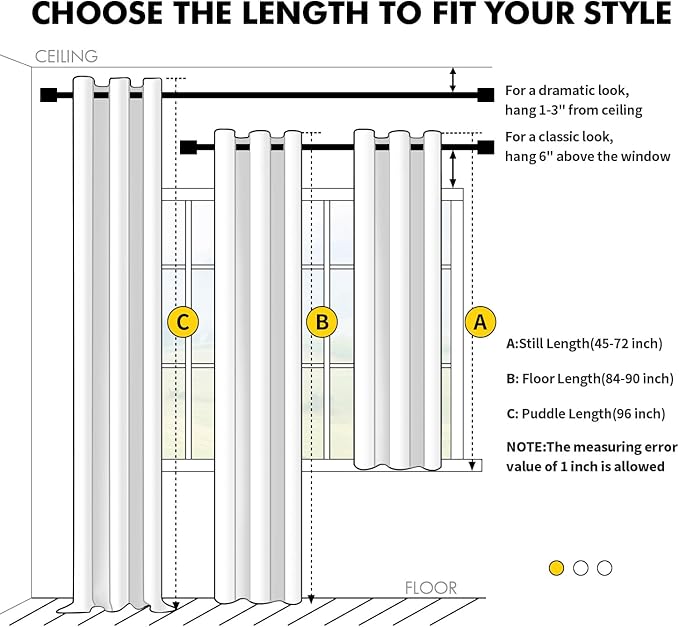 MIULEE Blackout Curtains for Bedroom Living Room 2 Panels, Thermal Insulated