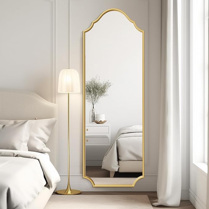 WallBeyond Arched Full Length Mirror Wall Mounted, Living Room, Hanging or