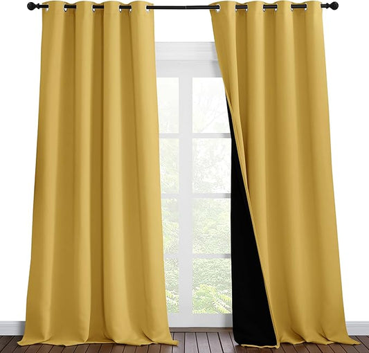NICETOWN 100% Blackout Blinds, 52 inches x 120 inches, Laundry Room Decor
