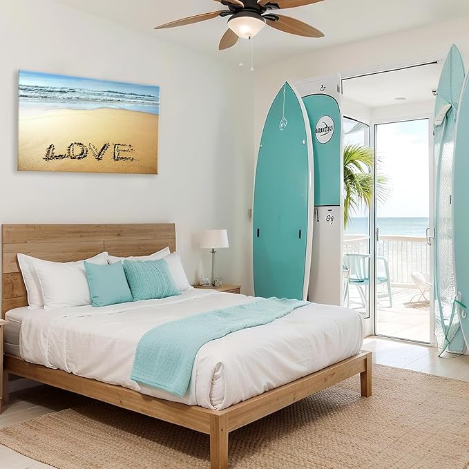 Goldfoilart Beach Canvas Wall Art