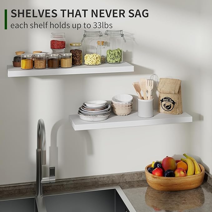 Marsmiles Wood Floating Shelves