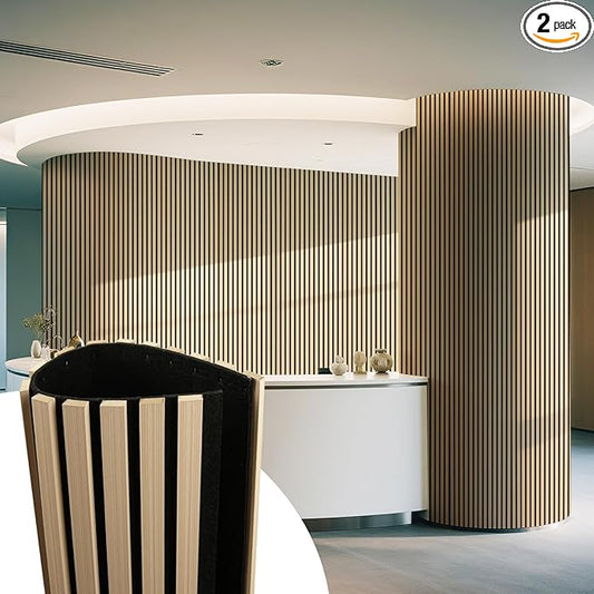 Art3d 2-Pack Acoustic Wood Slat Wall Panel