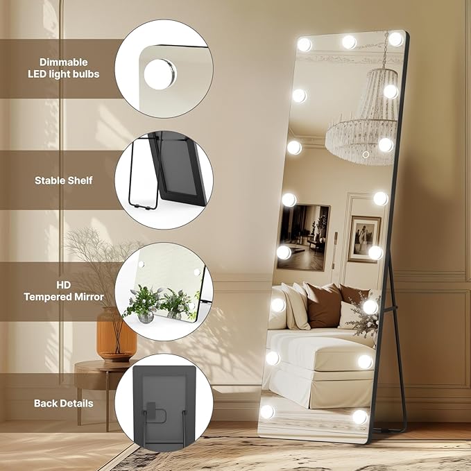 Kosmonia 56x18 Hollywood Full Length Mirror