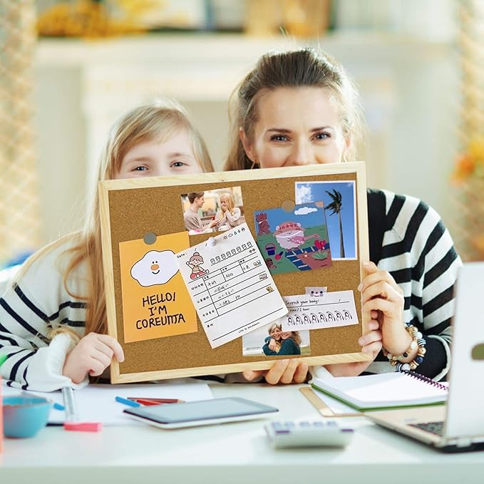 OWLKELA Cork Board 14.6"X 11", Notice Pin Board, Memo Board, Vision Board