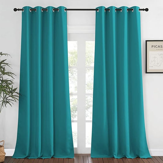 NICETOWN Bedroom Curtain Room Darkening Drapery 102 inches Length