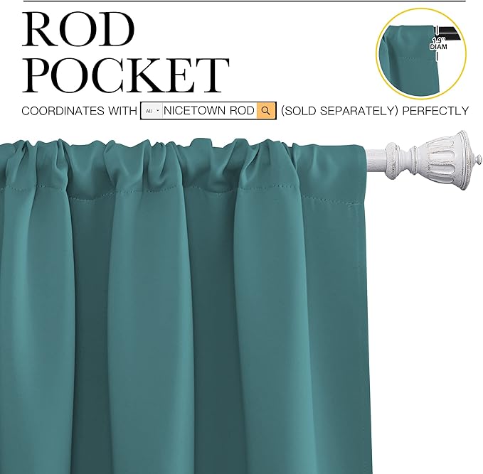 NICETOWN Kitchen Window Curtain Set