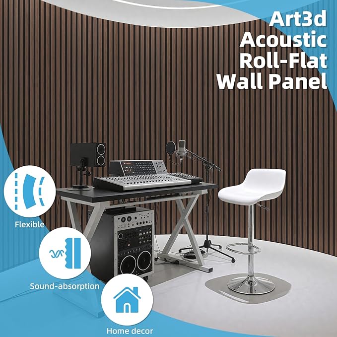Art3d 2-Pack Acoustic Wood Slat Wall Panel
