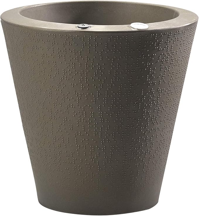 Crescent Garden Dot TruDrop Indoor/Outdoor Planter, Self-Watering Plant Pot, 26 Inches, (Old Bronze)