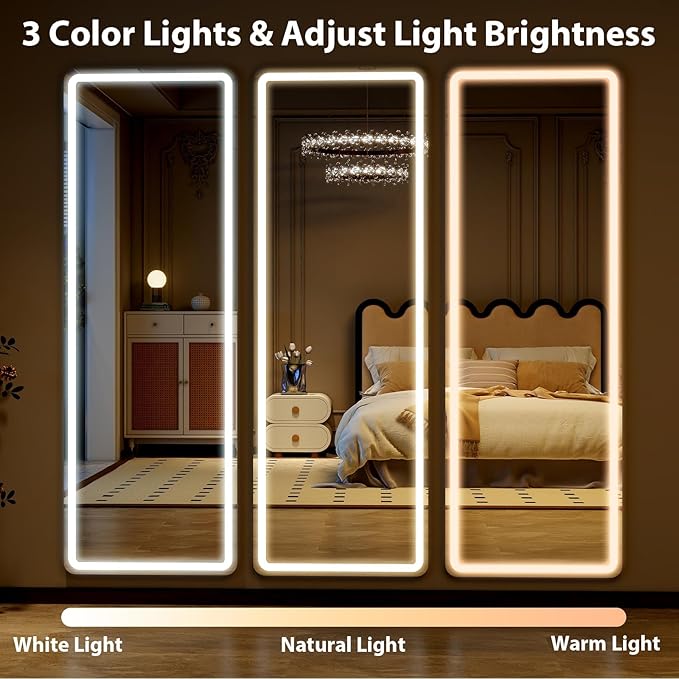Full Length Mirror with LED Lights, LED Mirrors Full Length Floor Mirror Full