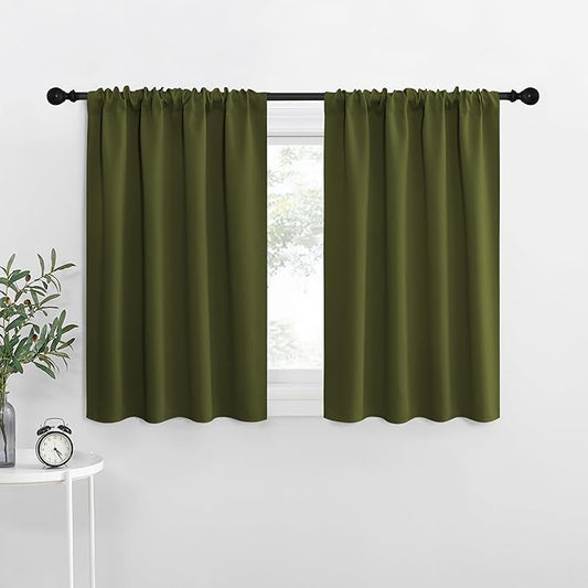 NICETOWN RV Blackout Curtains for Camper Windows, Kitchen Curtains, Short