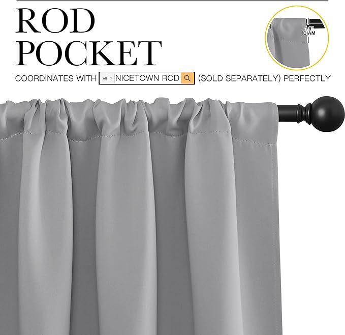 NICETOWN Blackout Curtains 84 for Office
