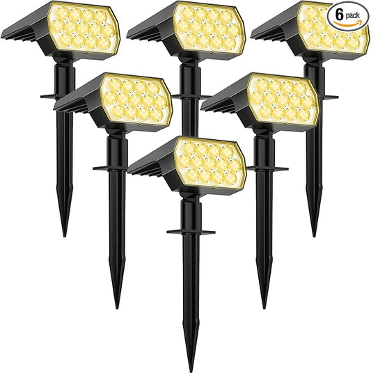 WELALO Solar Spot Lights Outdoor, Solar Landscape Spotlights, Solar Powered