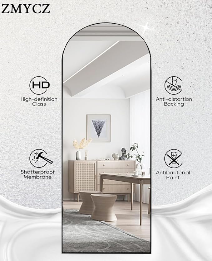 Full Length Mirror, Oversized Standing Hanging or Leaning Against Wall Mounted