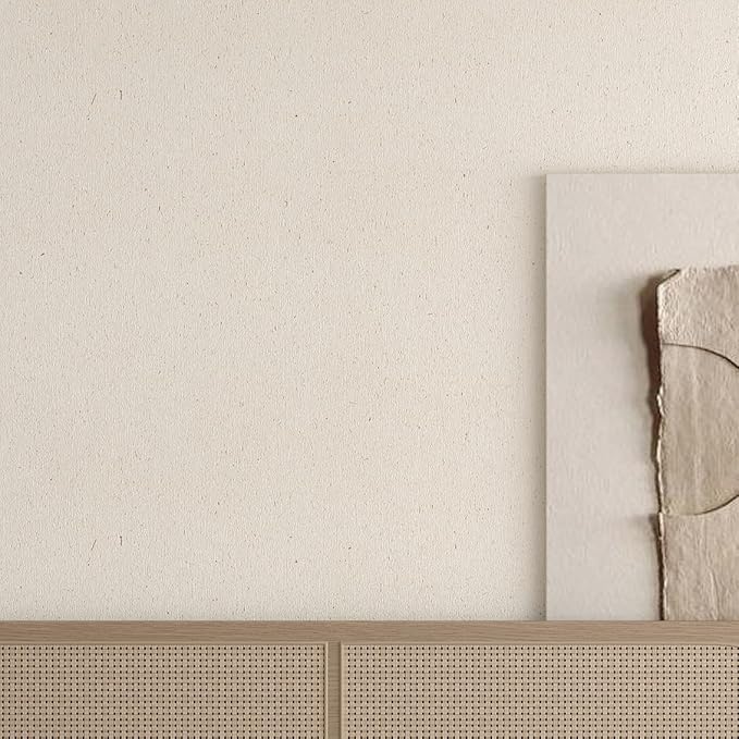 Natural White Wallpaper Grasscloth Textured Peel and Stick Wall