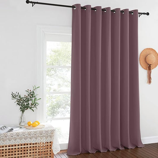 NICETOWN Sliding Door Curtains 95 inches Long