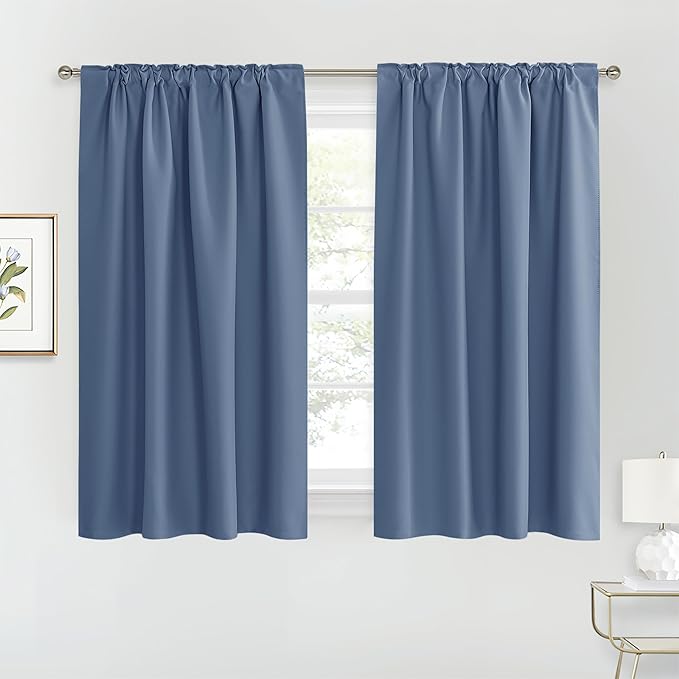 RYB HOME Small Window Curtains Blackout, Privacy Thermal Insulating Drapes