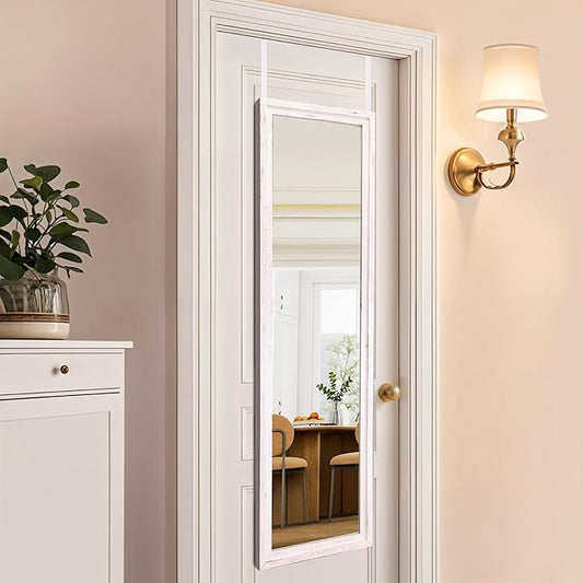 50"x16" Door Mirror, Rustic Full Length Mirror, Over The Door Hanging Mirrors